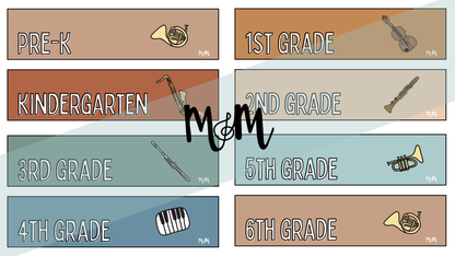 Boho Neutral: Grade Level Labels DIGITAL DOWNLOAD