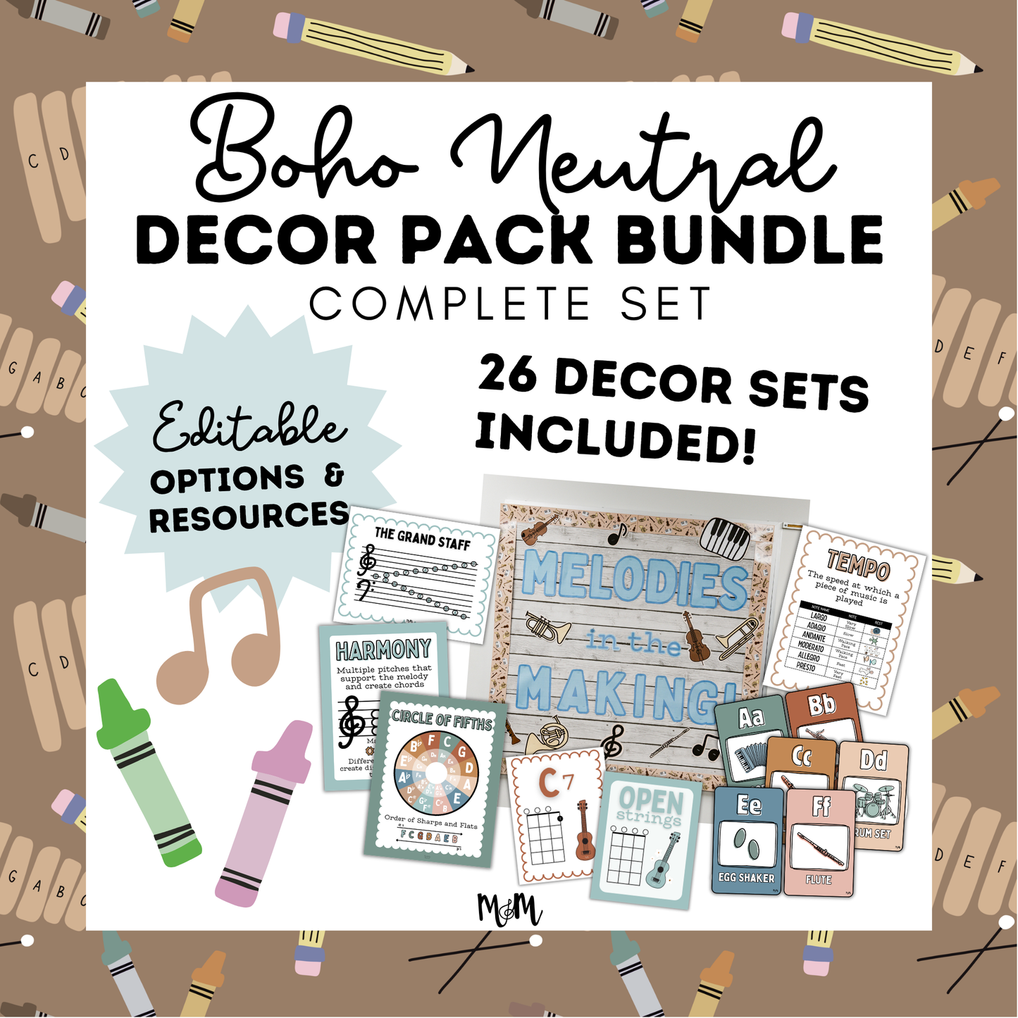 Boho Neutral COMPLETE Decor Bundle *DIGITAL DOWNLOAD*
