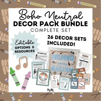 Boho Neutral COMPLETE Decor Bundle *DIGITAL DOWNLOAD*
