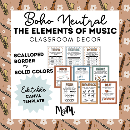Boho Neutral: Elements of Music DIGITAL DOWNLOAD