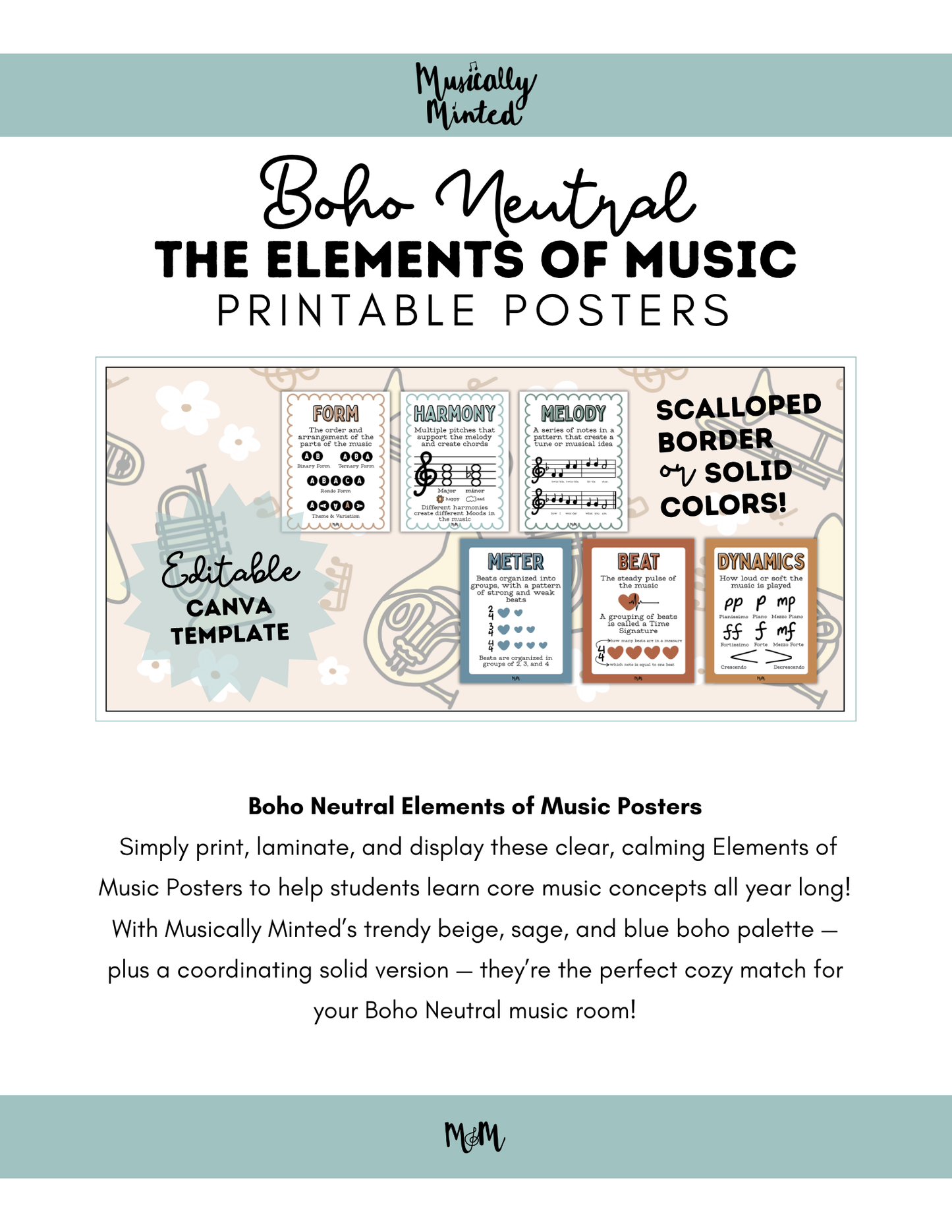 Boho Neutral: Elements of Music DIGITAL DOWNLOAD