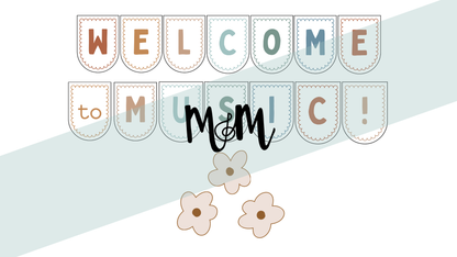 Boho Neutral: Welcome Banner DIGITAL DOWNLOAD