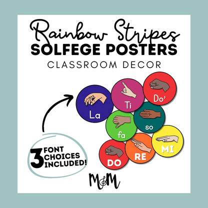 Musically Minted:  Solfege Posters Coordinating Colors | Music Class Decor DIGITAL DOWNLOAD