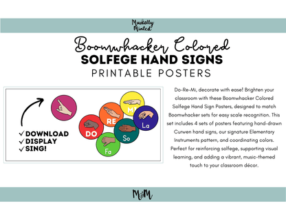 Musically Minted:  Solfege Posters Coordinating Colors | Music Class Decor DIGITAL DOWNLOAD