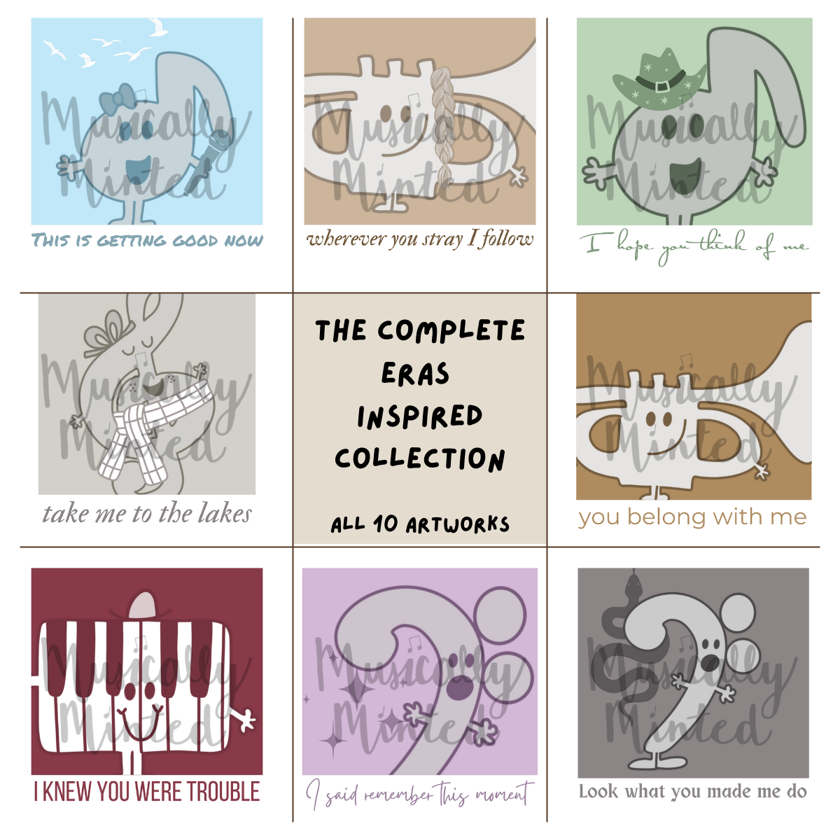 The Complete Eras Album Inspired Music Poster Set DIGITAL DOWNLOAD