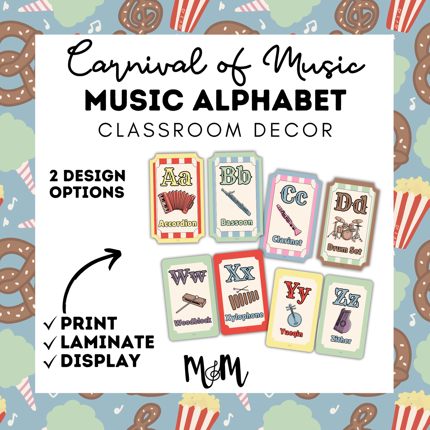 Carnival of Music: Music Alphabet | Music Classroom Decor