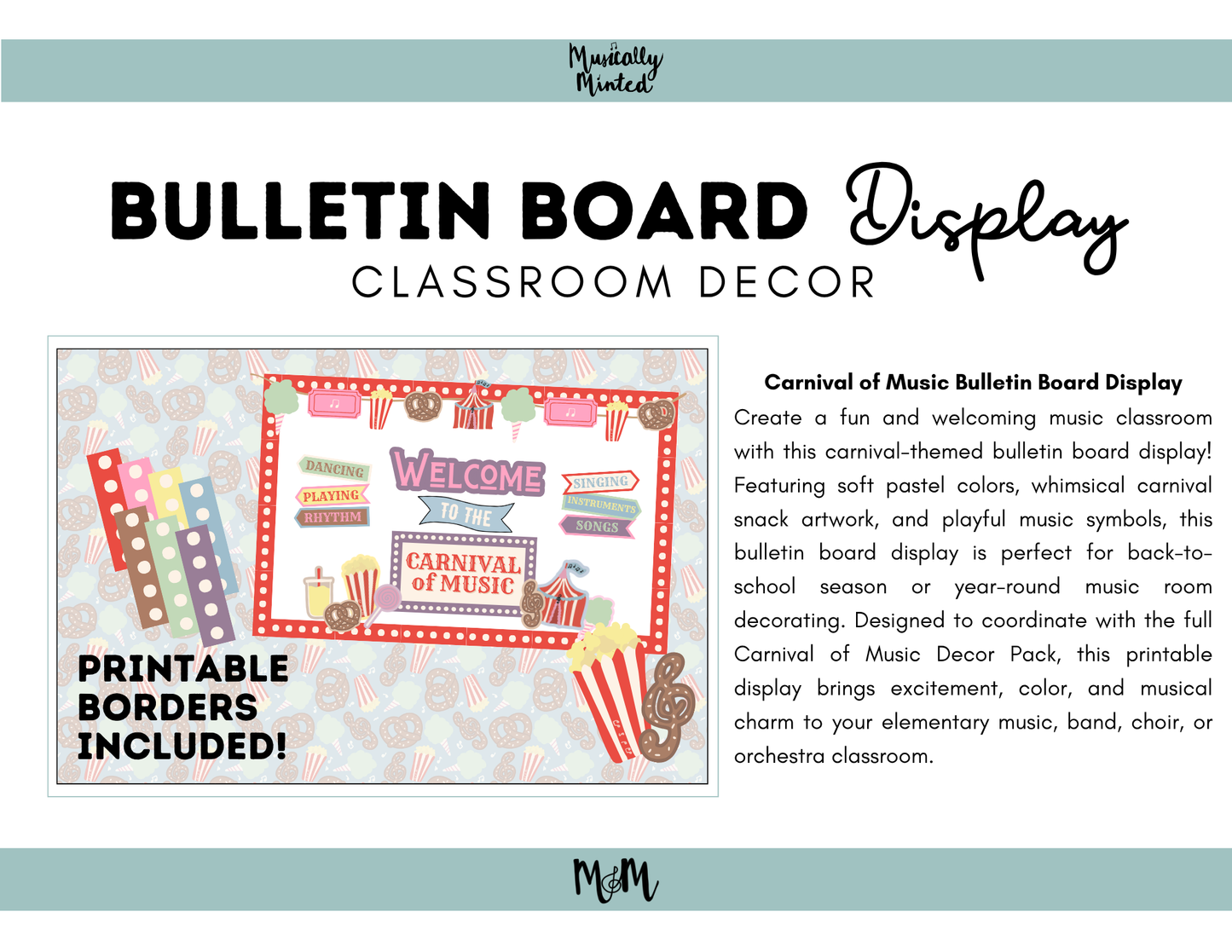 Carnival of Music: Bulletin Board Display | Music Classroom Decor
