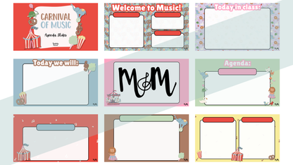 Carnival of Music: Daily Agenda Slides | Music Classroom Digital Resource
