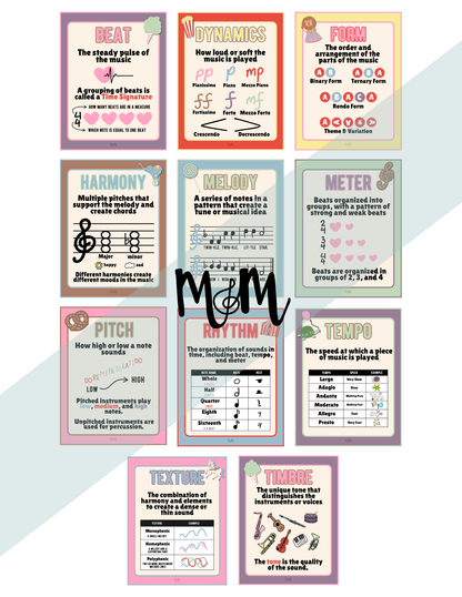 Carnival of Music: Elements of Music Posters | Printable Music Classroom Decor