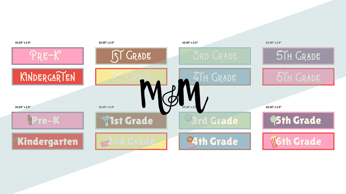Carnival of Music: Grade Level Labels | Music Classroom Decor