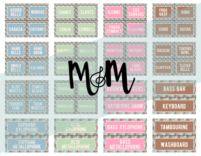 Carnival of Music: Instrument Labels | Music Classroom Decor