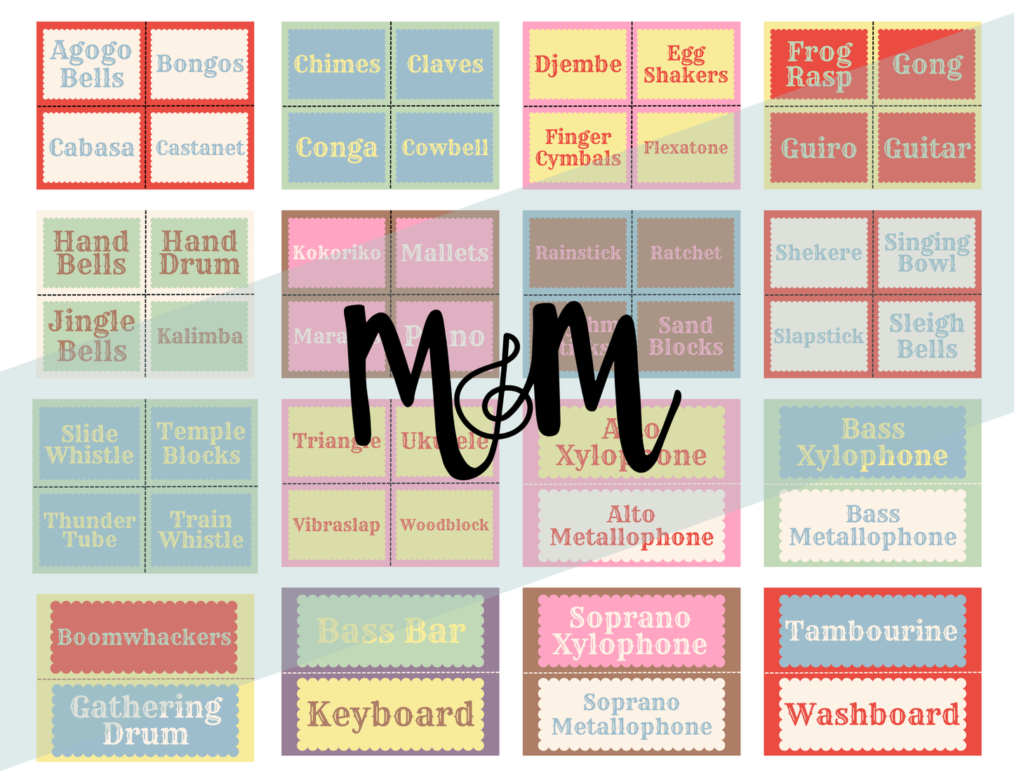 Carnival of Music: Instrument Labels | Music Classroom Decor