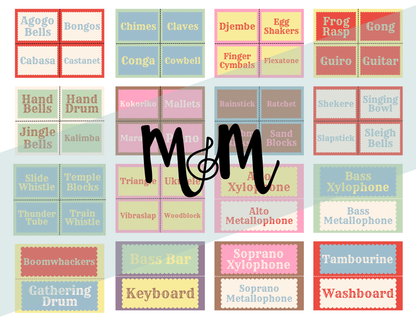 Carnival of Music: Instrument Labels | Music Classroom Decor