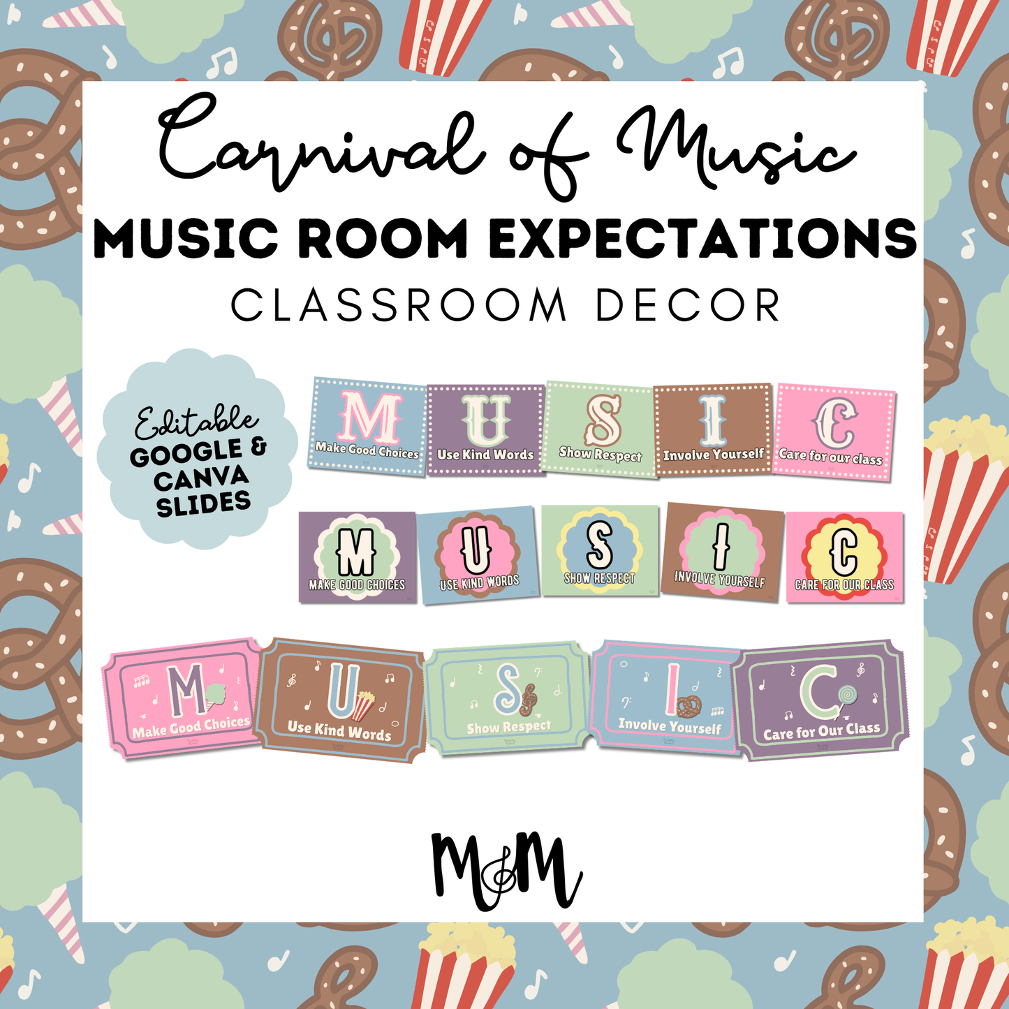 Carnival of Music: Music Classroom Expectations Posters | Printable Decor
