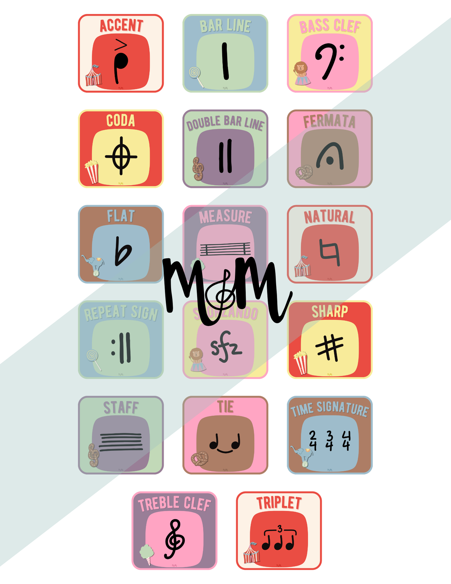 Carnival of Music: Music Symbol Posters | Music Classroom Decor