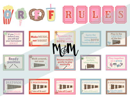 Carnival of Music: Orff Rules & Expectations Posters | Music Room Decor
