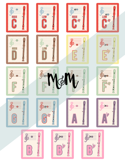 Carnival of Music: Recorder Fingering Posters | Music Classroom Decor
