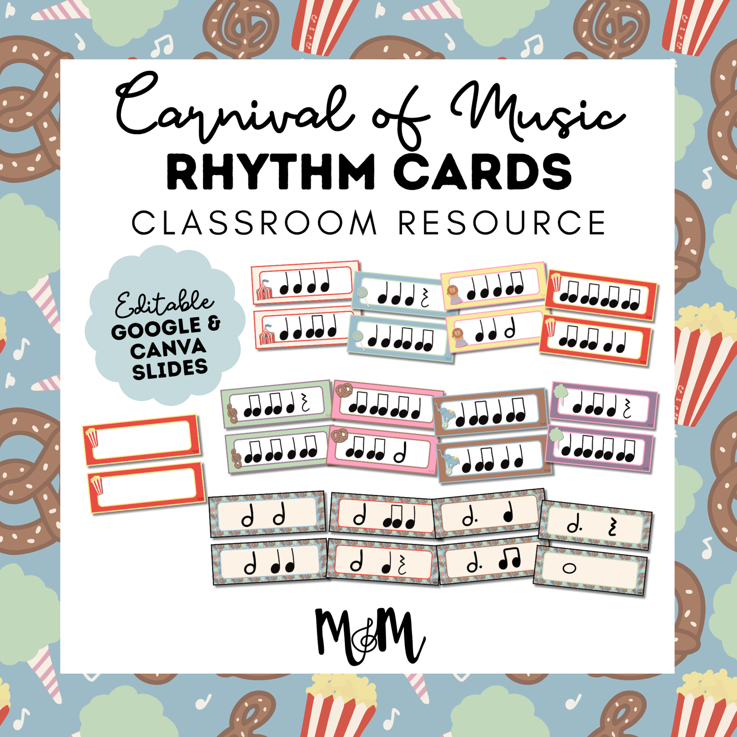 Carnival of Music: Rhythm Cards | Music Classroom Decor