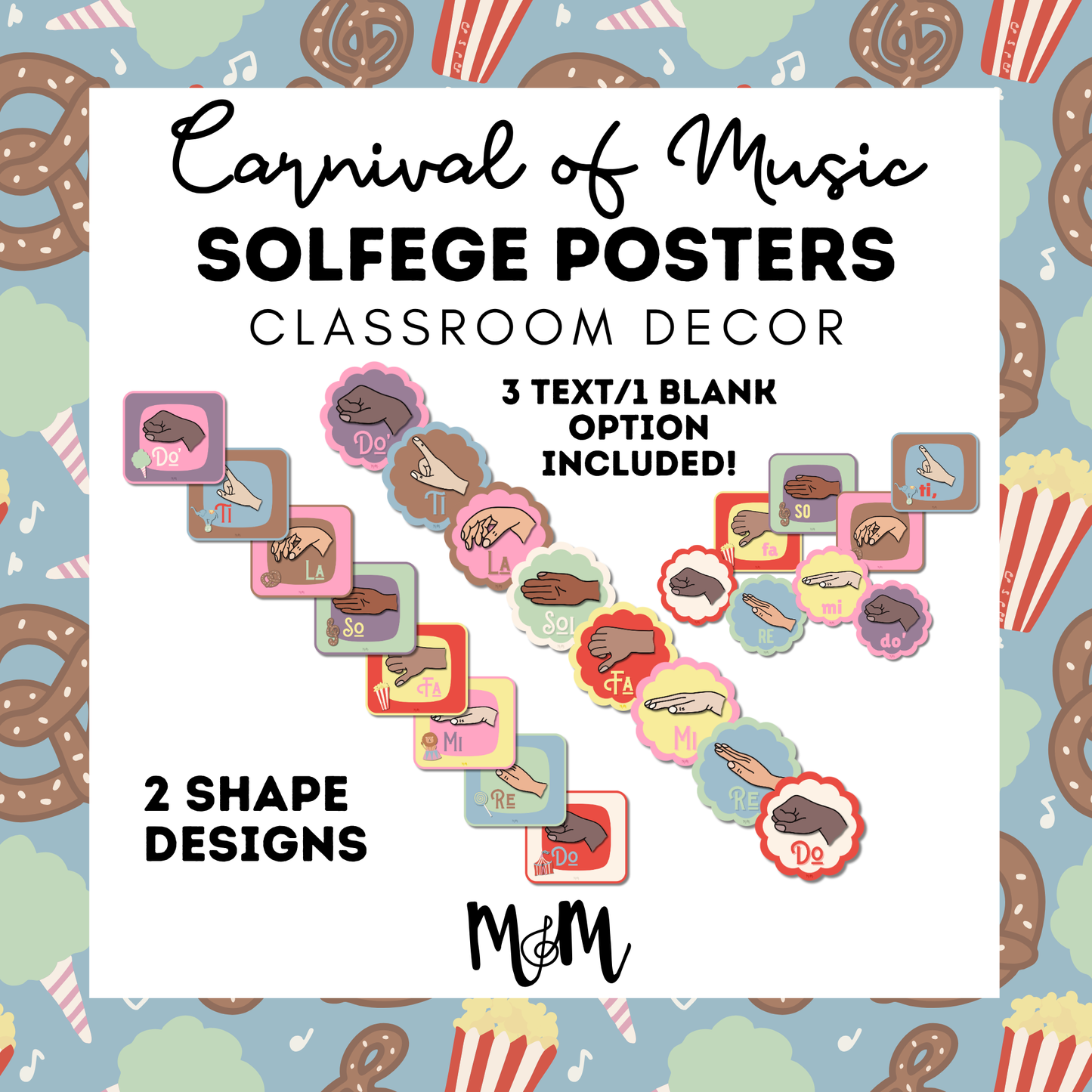 Carnival of Music: Solfege Hand Sign Posters | Music Classroom Decor