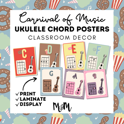 Carnival of Music: Ukulele Chord Posters | Music Classroom Decor