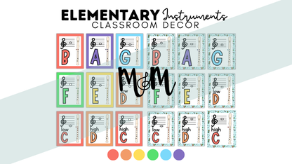 Elementary Instruments: Recorder Fingering Posters DIGITAL DOWNLOAD