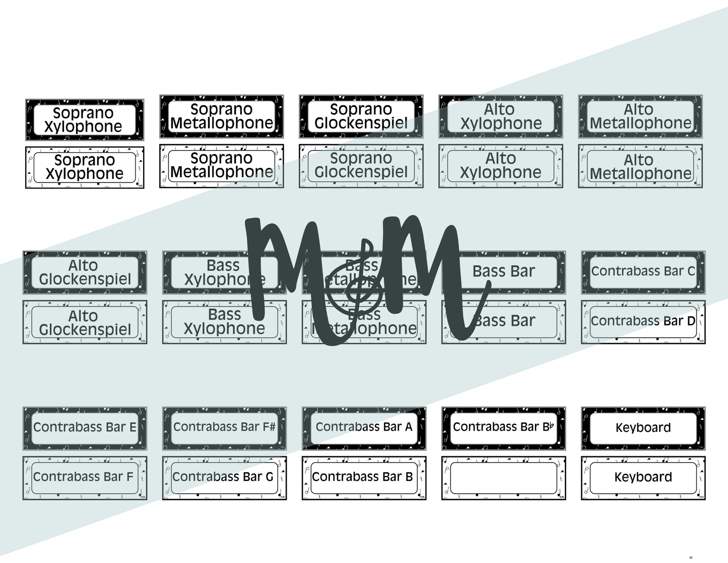 Concert Black: Orff Rules & Expectations Posters | Music Room Decor