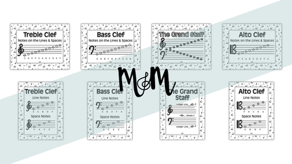 Concert Black: Lines & Spaces Posters DIGITAL DOWNLOAD