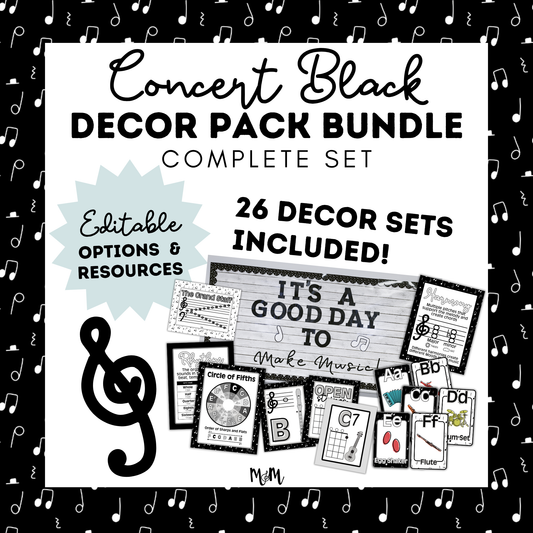 Concert Black COMPLETE Decor Bundle DIGITAL DOWNLOAD