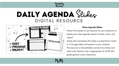 Concert Black: Agenda Slides DIGITAL DOWNLOAD