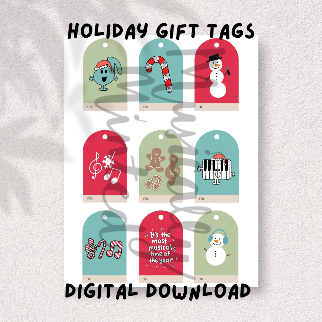 Holiday Gift Tags DIGITAL DOWNLOAD