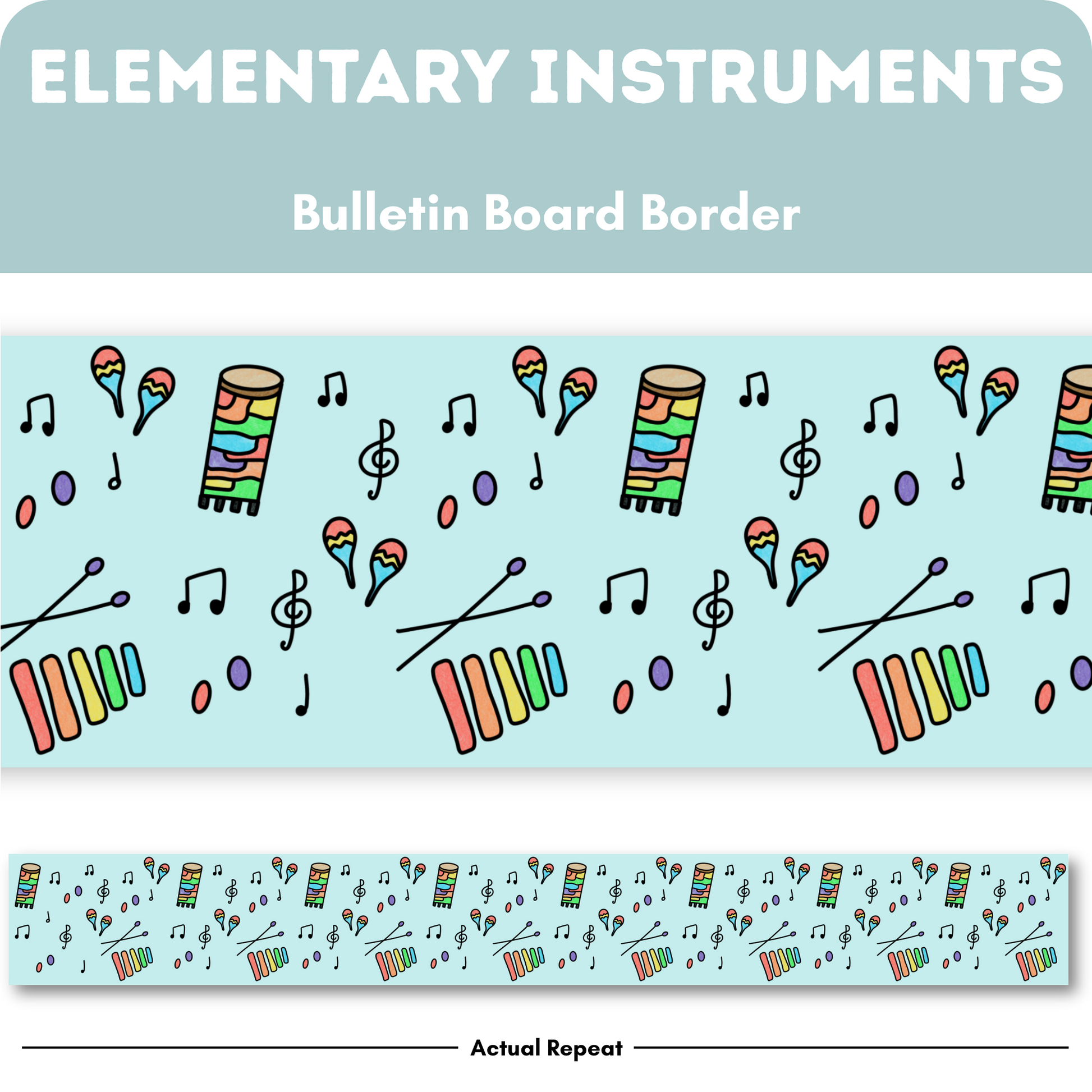 Elementary Instruments Bulletin Board Border – Musically Minted