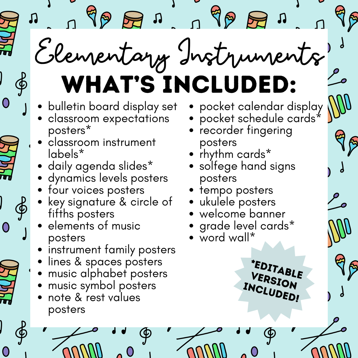 Elementary Instruments COMPLETE Decor Bundle