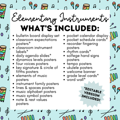 Elementary Instruments COMPLETE Decor Bundle