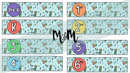 Elementary Instruments: Grade Level Labels DIGITAL DOWNLOAD