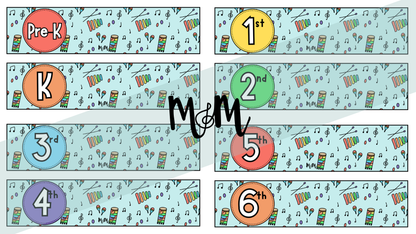 Elementary Instruments: Grade Level Labels DIGITAL DOWNLOAD
