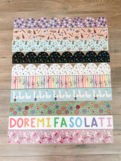 White + Black Bulletin Board Border