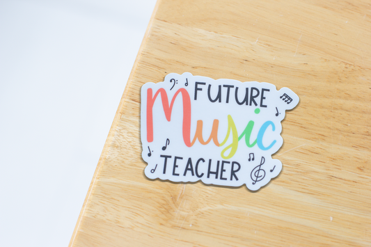 Future Music Teacher Sticker