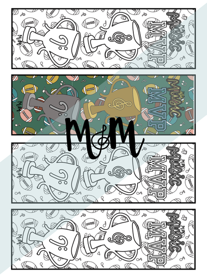 Game Day | Music Bookmarks | Printable Coloring Activity DIGITAL DOWNLOAD