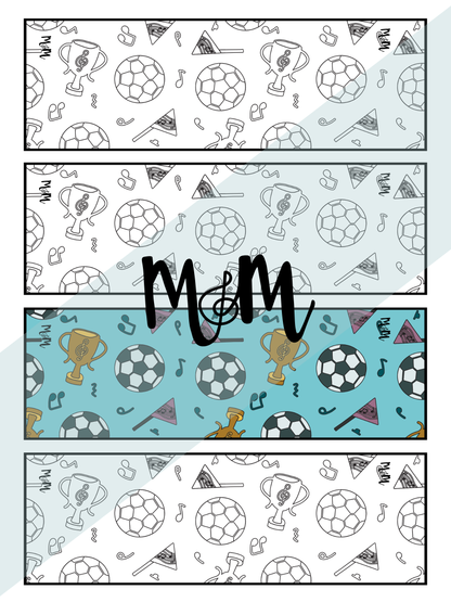 Game Day | Music Bookmarks | Printable Coloring Activity DIGITAL DOWNLOAD