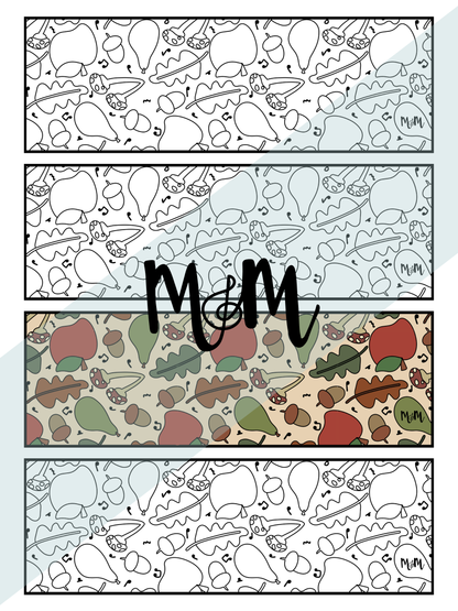 Gourd-geous Music Bookmarks | Printable Coloring Activity DIGITAL DOWNLOAD