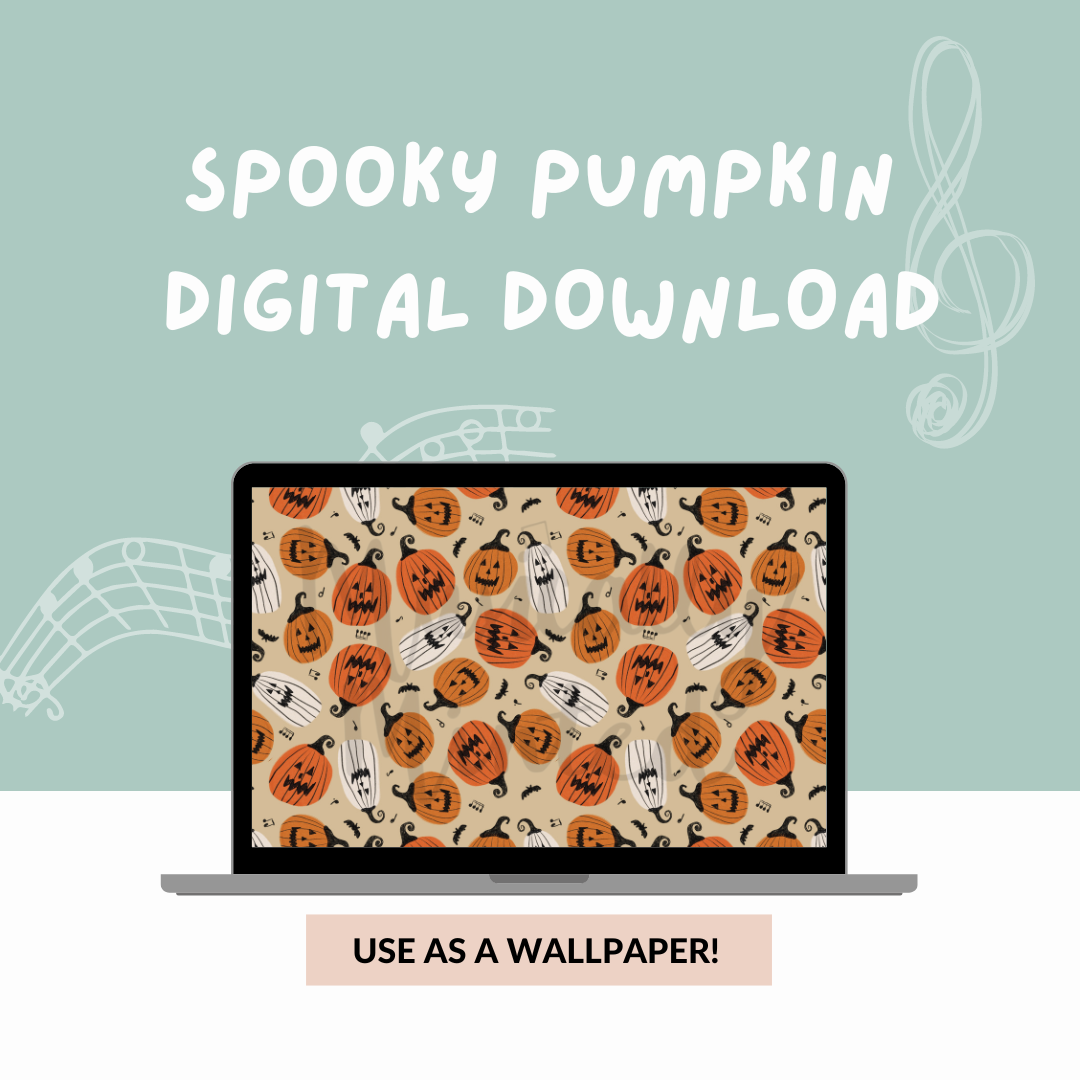 Spooky Pumpkin Pattern DIGITAL DOWNLOAD