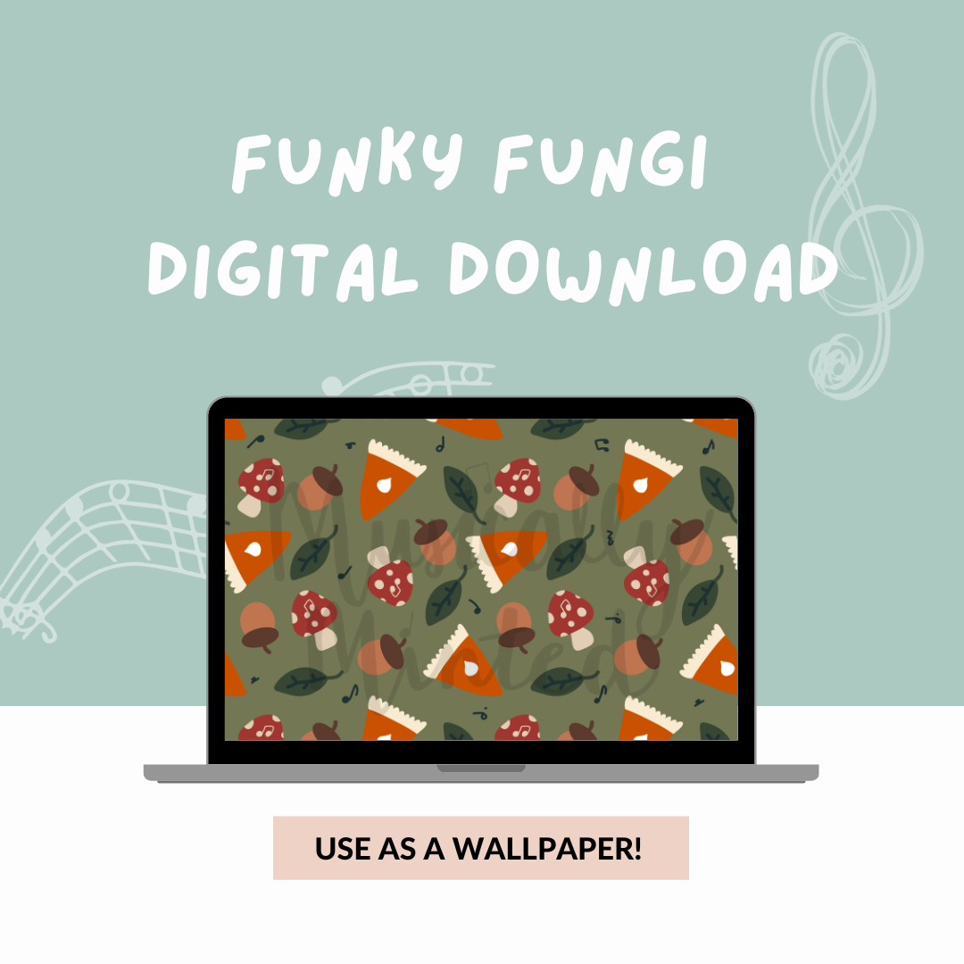 Funky Fungi Pattern DIGITAL DOWNLOAD