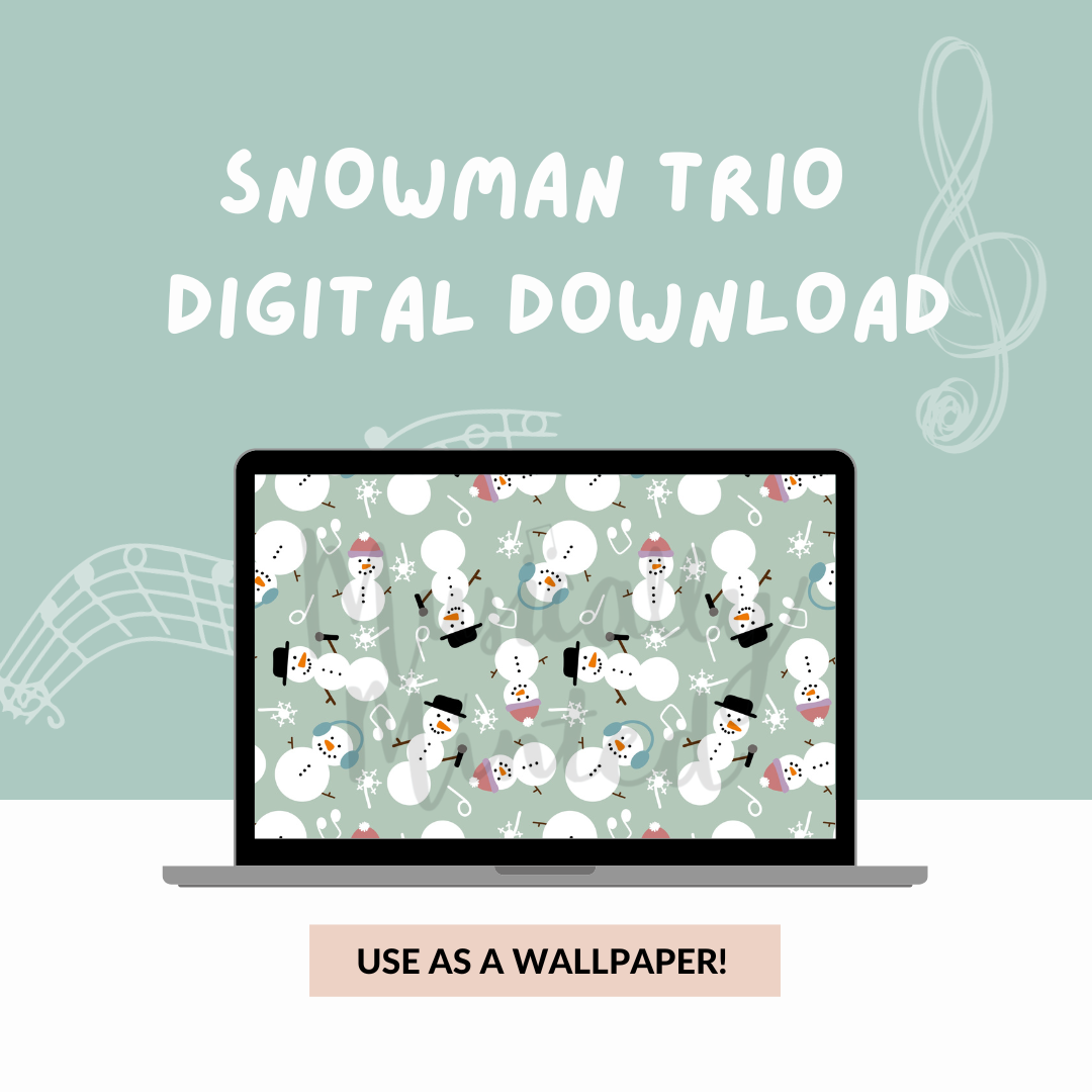 Snowman Trio Pattern DIGITAL DOWNLOAD