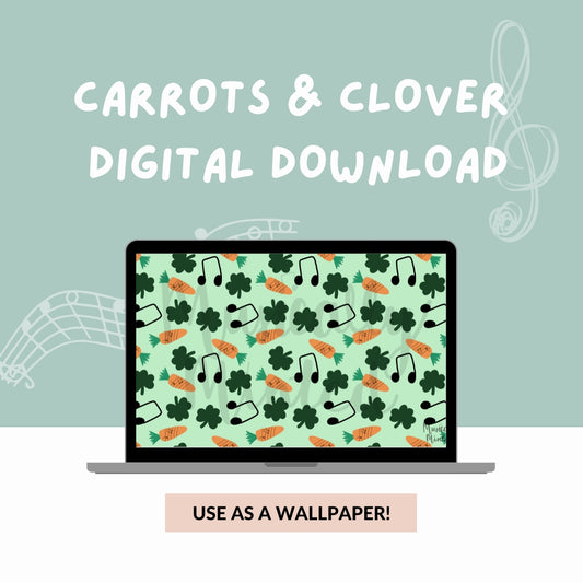 Carrots & Clover Pattern DIGITAL DOWNLOAD