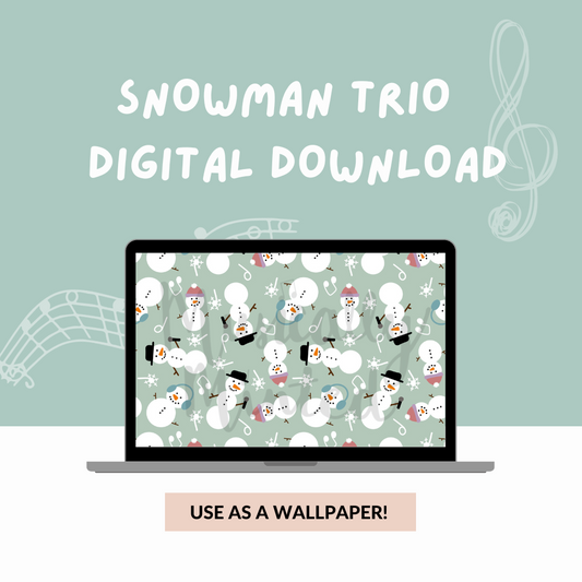 Snowman Trio Pattern DIGITAL DOWNLOAD