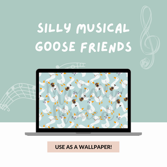 Silly Musical Goose Friends Pattern DIGITAL DOWNLOAD