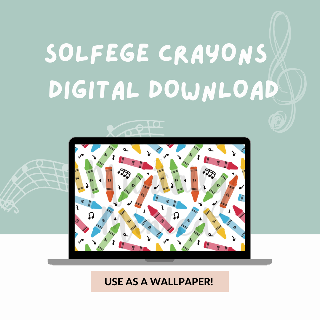 Solfege Crayons Pattern DIGITAL DOWNLOAD