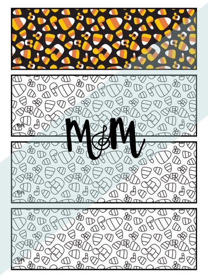 Halloween: Music Bookmarks | Printable Coloring Activity DIGITAL DOWNLOAD