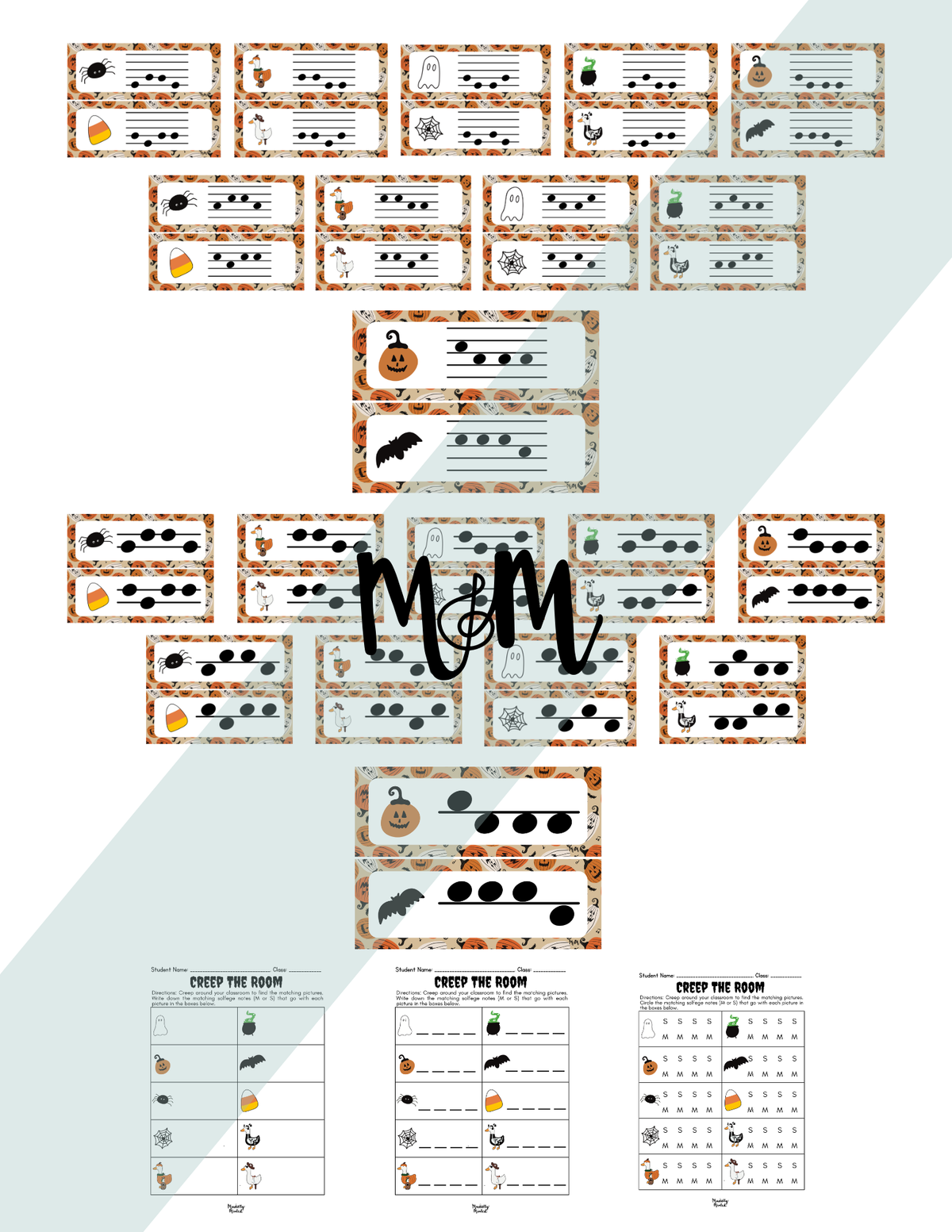Halloween: Creep the Room | Solfege Level 1 (Sol-Mi) | Printable Music Activity DIGITAL DOWNLOAD