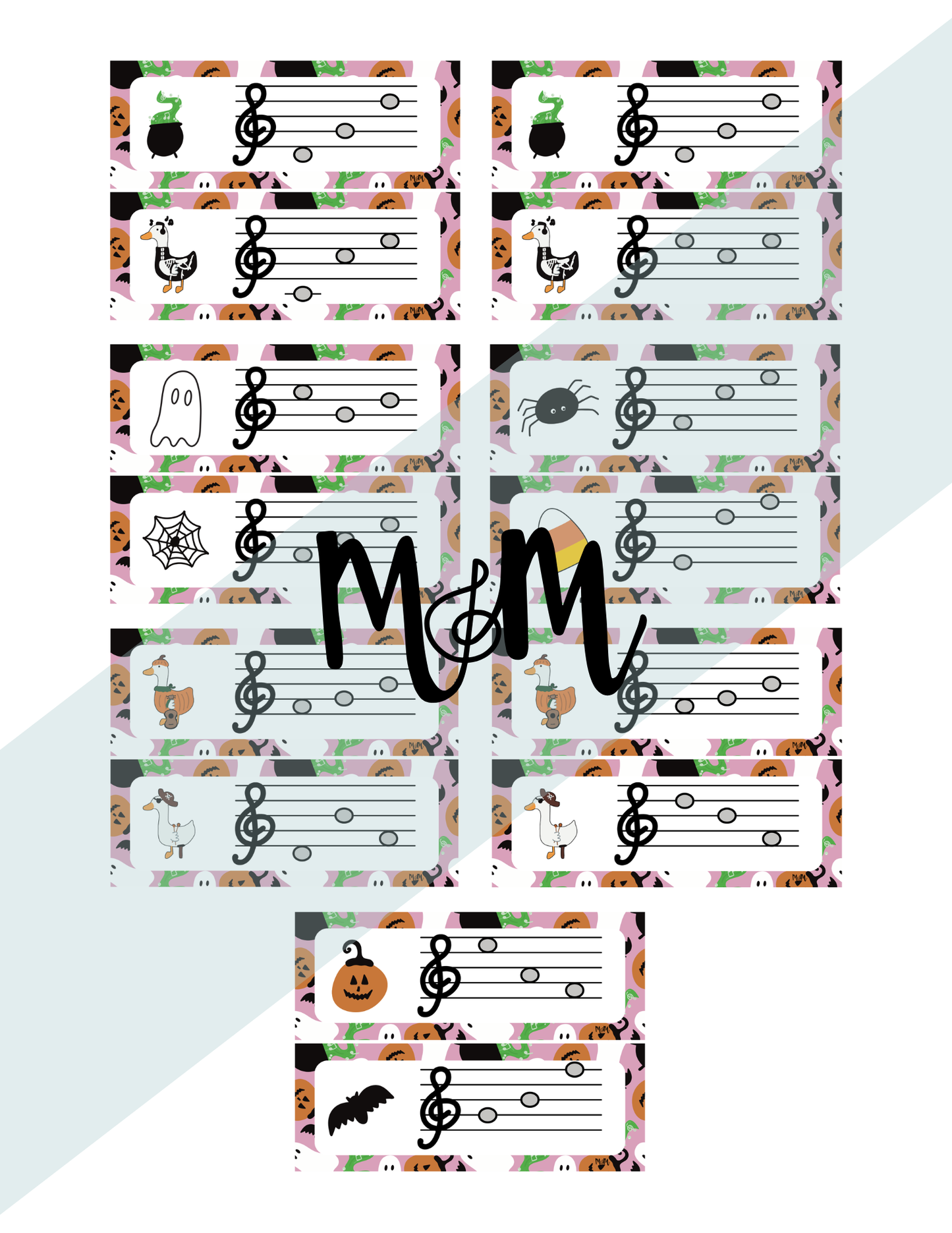 Halloween: Creep the Room | Treble Clef | Printable Music Activity DIGITAL DOWNLOAD